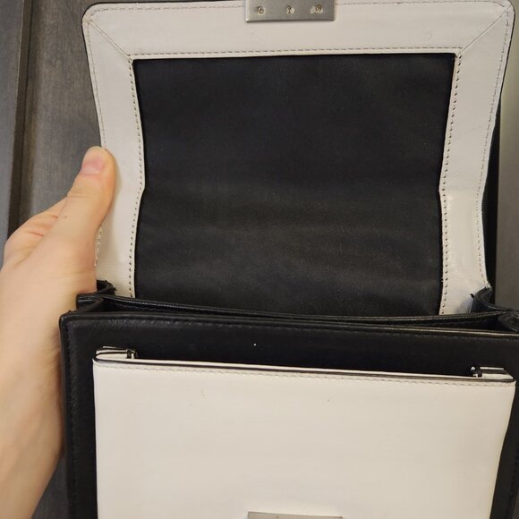 Rebecca Minkoff Crossbody Bag Grey White Black genuine leather - Picture 8 of 8